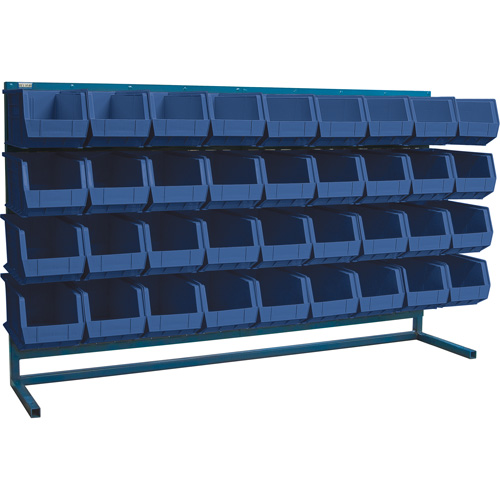 Louvered Rack with Bins, 36 Bins, 72" W x 15" D x 40" H Meunier Outillage Industriel