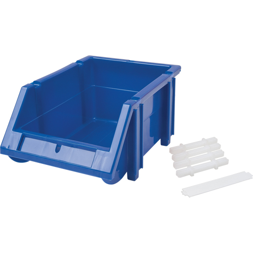 Stack & Hang Bin, 4-13/16" W x 3-3/16" H x 7-1/8" D, Blue Meunier Outillage Industriel