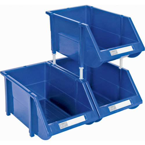 Stack & Hang Bin, 4-13/16" W x 3-3/16" H x 7-1/8" D, Blue Meunier Outillage Industriel