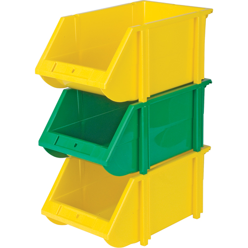 Stack & Hang Bin, 5-7/8" W x 4-11/16" H x 9-13/16" D, Yellow Meunier Outillage Industriel