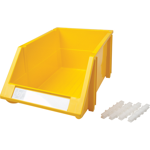 Stack & Hang Bin, 8-3/16" W x 6-3/16" H x 14" D, Yellow Meunier Outillage Industriel