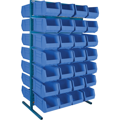 Double-Sided Stationary Bin Rack, 36" W x 24" D x 61" H, 56 Bins Meunier Outillage Industriel
