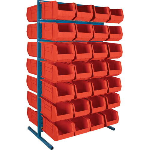 Double-Sided Stationary Bin Rack, 36" W x 24" D x 61" H, 56 Bins Meunier Outillage Industriel
