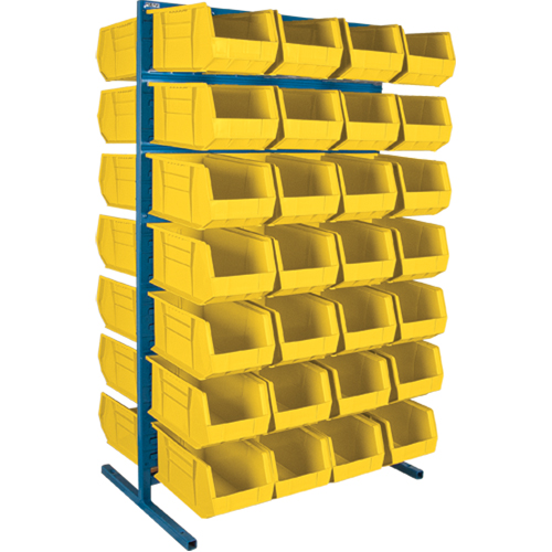 Double-Sided Stationary Bin Rack, 36" W x 24" D x 61" H, 56 Bins Meunier Outillage Industriel