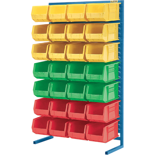 Stationary Bin Racks  -Single-Sided - Rack Only, 36" W x 12" D x 61" H Meunier Outillage Industriel