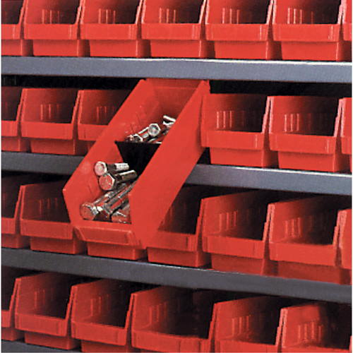 Shelf Bins, 11-1/8" W x 4" H x 11-5/8" D, Red, 30 lbs. Capacity Meunier Outillage Industriel