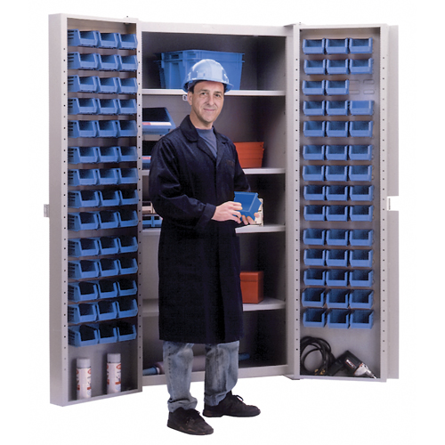 Deep-Door Combination Cabinet, 38" W x 24" D x 72" H, 4 Shelves Meunier Outillage Industriel