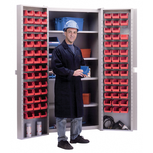 Deep-Door Combination Cabinet, 38" W x 24" D x 72" H, 4 Shelves Meunier Outillage Industriel