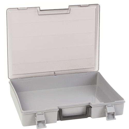 Compartment Case, Plastic, 15-1/2" W x 11-3/4" D x 2-1/2" H, Grey Meunier Outillage Industriel