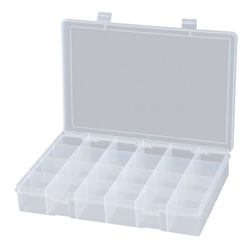 Compact Polypropylene Compartment Cases, 13-1/8" W x 9" D x 2-5/16" H, 24 Compartments Meunier Outillage Industriel