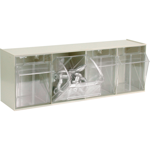 Tip-Out Bins Modular Storage System, 23-5/8" W x 6-5/8" D x 8-1/8" H, 4 Drawers Meunier Outillage Industriel