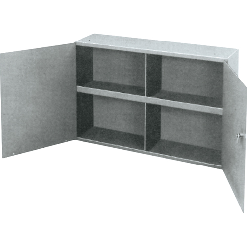 Armoires utilitaires, Acier, 2 Tablettes, 22-1/4" h x 33-3/4" la x 8-1/2" P, Gris Meunier Outillage Industriel