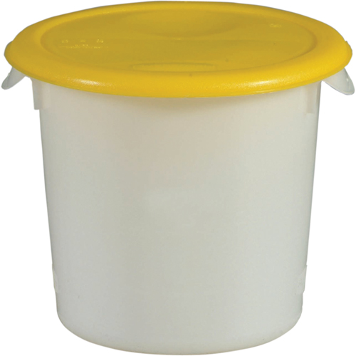 Contenants ronds, 7-4/5" ha x 8-1/2" p, Capacit&eacute; de 3,79 L, Blanc Meunier Outillage Industriel