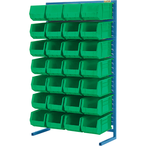Single-Sided Stationary Bin Rack, 36" W x 12" D x 61" H, 28 Bins Meunier Outillage Industriel
