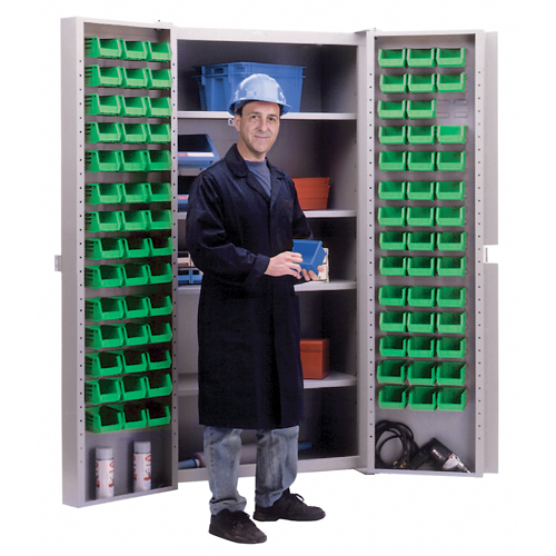 Deep-Door Combination Cabinet, 38" W x 24" D x 72" H, 4 Shelves Meunier Outillage Industriel