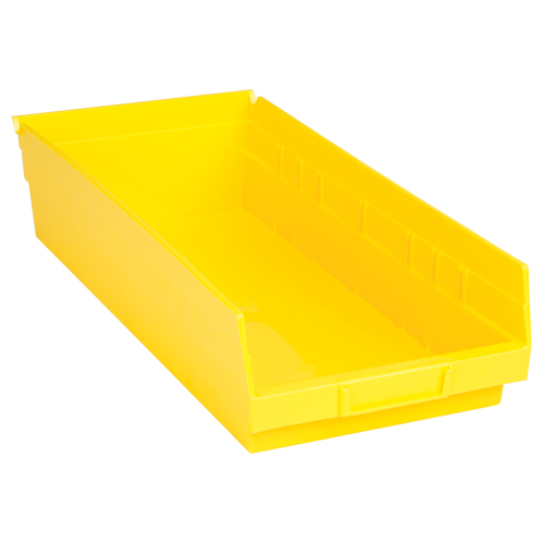 Shelf Bins, 8-3/8" W x 4" H x 17-7/8" D, Yellow, 40 lbs. Capacity Meunier Outillage Industriel