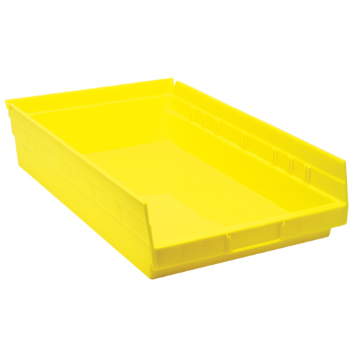 Shelf Bins, 11-1/8" W x 4" H x 17-7/8" D, Yellow, 40 lbs. Capacity Meunier Outillage Industriel