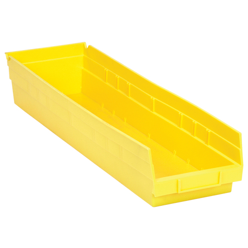 Bacs de rangement pour tablettes, 6-5/8" la x 4" H x 23-5/8" p, Jaune, Capacit&eacute; 50 lb Meunier Outillage Industriel