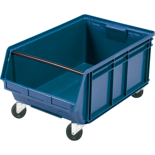 Bac g&eacute;ant empilable et mobile, 11-7/8" ha x 18-3/8" la x 29" p, Capacit&eacute; de 150 lb, Bleu Meunier Outillage Industriel