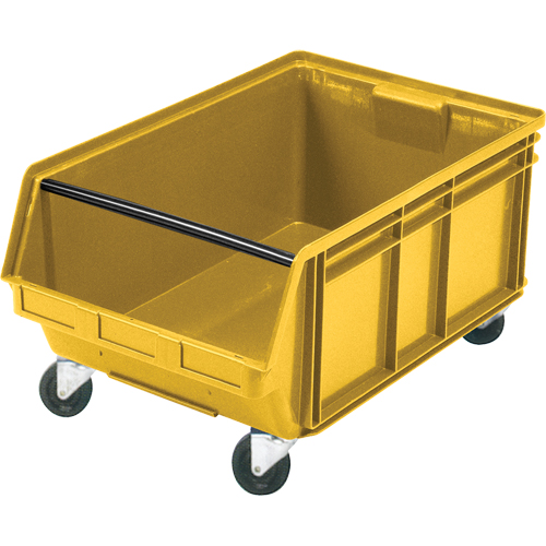 Mobile Giant Stacking Bin, 11-7/8" H x 18-3/8" W x 29" D, 150 lbs. Capacity, Yellow Meunier Outillage Industriel