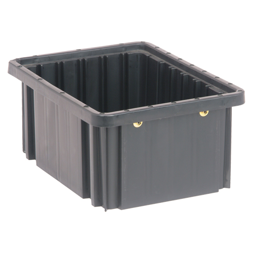 Bacs divisibles conducteurs, Polypropyl&egrave;ne, 8-1/4" la x 10-7/8" p x 5" h, Noir Meunier Outillage Industriel
