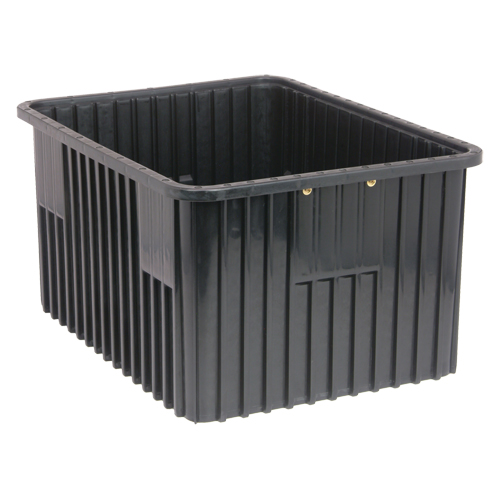 Conductive Dividable Grid Containers, Polypropylene, 17-1/2" W x 22-1/2" D x 8" H, Black Meunier Outillage Industriel