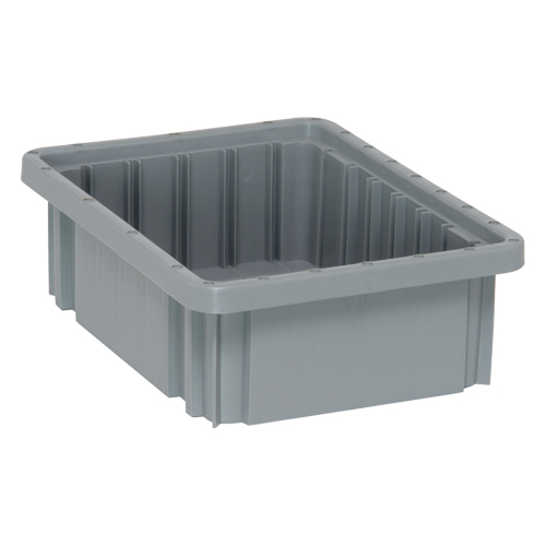 Divider Box&reg; Containers, Plastic, 10.9" W x 8.3" D x 3.5" H, Grey Meunier Outillage Industriel