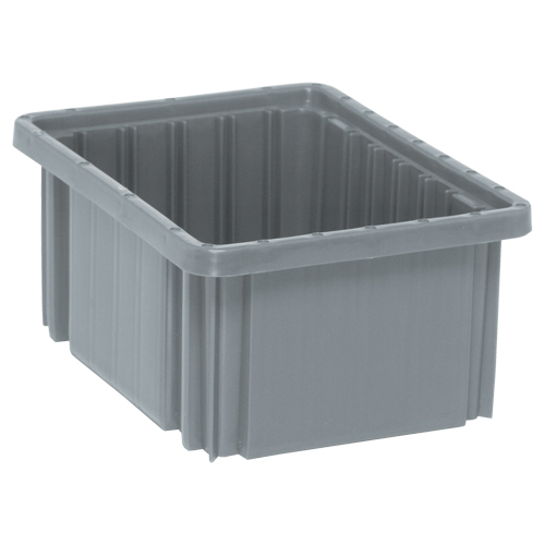 Divider Box&reg; Containers, Plastic, 10.9" W x 8.3" D x 5" H, Grey Meunier Outillage Industriel