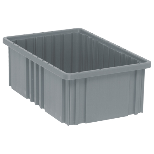 Divider Box&reg; Containers, Plastic, 16.5" W x 10.9" D x 6" H, Grey Meunier Outillage Industriel