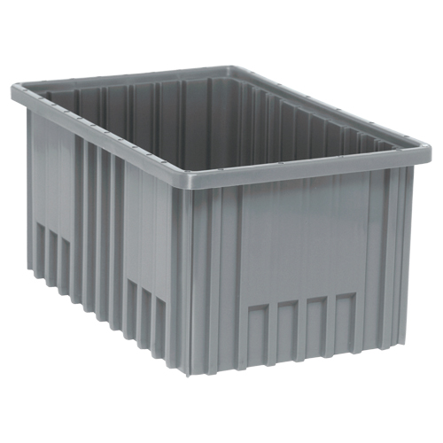 Divider Box&reg; Containers, Plastic, 16.5" W x 10.9" D x 8" H, Grey Meunier Outillage Industriel