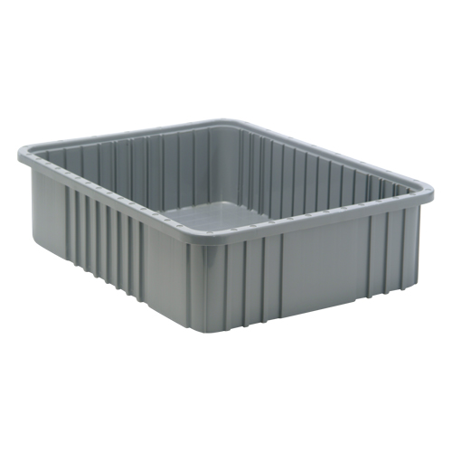 Divider Box&reg; Containers, Plastic, 22.5" W x 17.5" D x 6" H, Grey Meunier Outillage Industriel