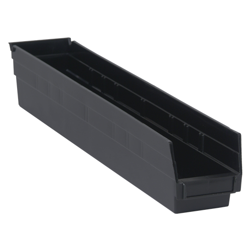 Bac pour &eacute;tag&egrave;re &eacute;conomique, 4-1/8" la, 4" h x 23-5/8" p, Noir Meunier Outillage Industriel
