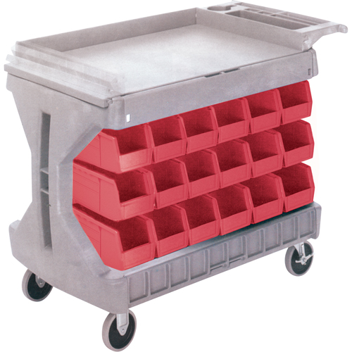 PROCART, GRAND A/36 BACS BLEU #CB099, &agrave; deux c&ocirc;t&eacute;s, 36 bacs, 45-5/18" la x 24" p x 34-3/4" h Meunier Outillage Industriel