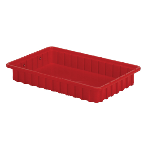 Contenants Divider Box, Poly&eacute;thyl&egrave;ne, 16,5" la x 10,9" p x 2,5" h, Rouge Meunier Outillage Industriel