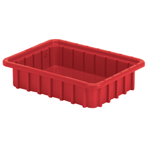 Contenants Divider Box, Poly&eacute;thyl&egrave;ne, 22,4" la x 17,4" p x 5" h, Rouge Meunier Outillage Industriel