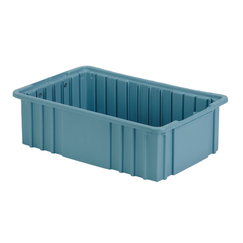 Contenant Divider Box, Poly&eacute;thyl&egrave;ne, 15,5" la x 9,9" p x 5" h, Bleu p&acirc;le Meunier Outillage Industriel