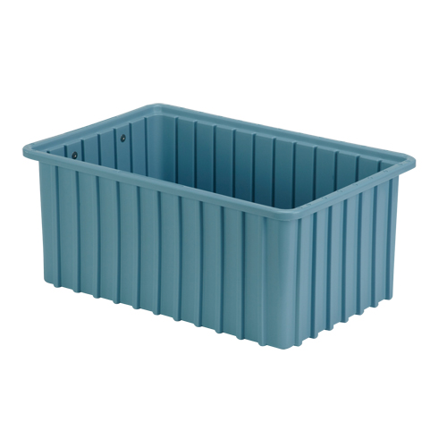 Divider Box&reg; Containers, Polyethylene, 16.5" W x 10.9" D x 7" H, Light Blue Meunier Outillage Industriel