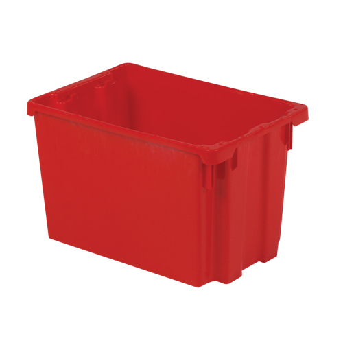 Contenants Stack-N-Nest Polylewton, 12,1" x 19,4" x 12,9", Rouge Meunier Outillage Industriel