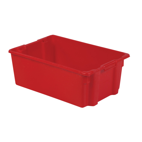 Contenants Stack-N-Nest Polylewton, 10,5" x 28,4" x 18,7", Rouge Meunier Outillage Industriel