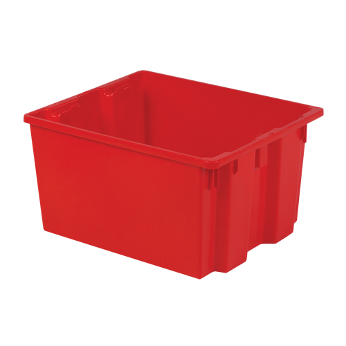 Polylewton Stack-N-Nest&reg; Containers, 13" x 24" x 20", Red Meunier Outillage Industriel