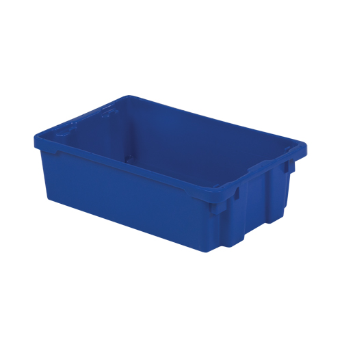 Contenants Stack-N-Nest Polylewton, 6,2" x 20,1" x 13", Bleu Meunier Outillage Industriel