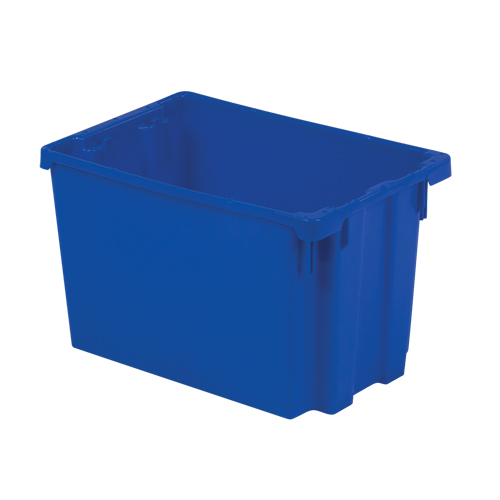 Contenants Stack-N-Nest Polylewton, 12,1" x 19,4" x 12,9", Bleu Meunier Outillage Industriel