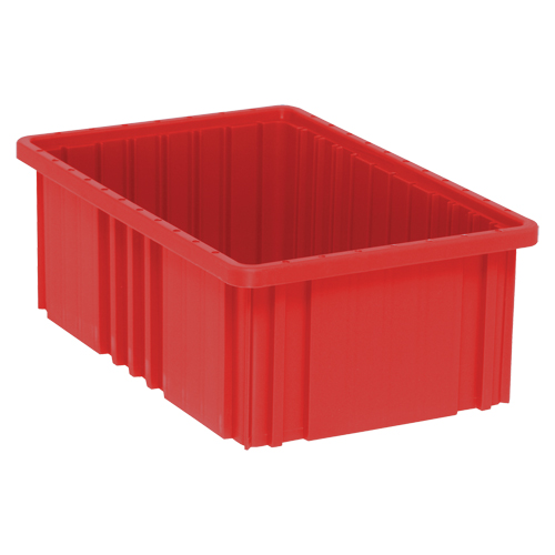 Contenants Divider Box, Plastique, 16,5" la x 10,9" p x 6" h, Rouge Meunier Outillage Industriel
