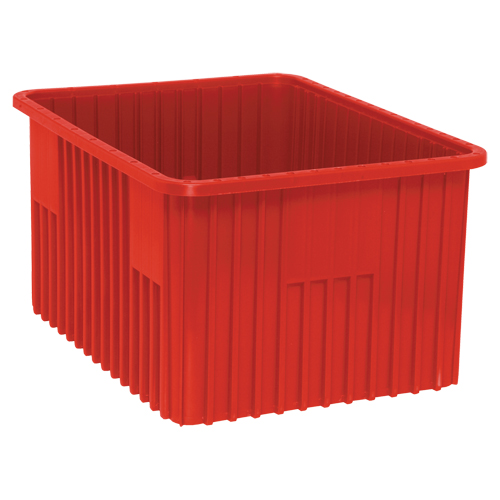 Divider Box&reg; Containers, Plastic, 22.5" W x 17.5" D x 12" H, Red Meunier Outillage Industriel