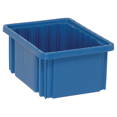 Contenants Divider Box, Plastique, 10,9" la x 8,3" p x 5" h, Bleu Meunier Outillage Industriel