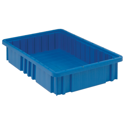 Divider Box&reg; Containers, Plastic, 16.5" W x 10.9" D x 3.5" H, Blue Meunier Outillage Industriel