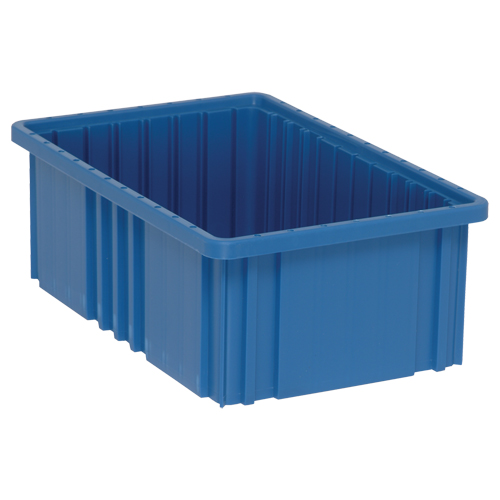 Contenants Divider Box, Plastique, 16,5" la x 10,9" p x 6" h, Bleu Meunier Outillage Industriel