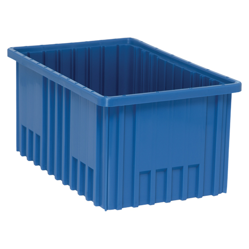 Contenants Divider Box, Plastique, 16,5" la x 10,9" p x 8" h, Bleu Meunier Outillage Industriel