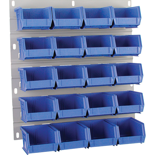 Hanging Panel, 20 Bins, 18" W x 1" D x 19" H Meunier Outillage Industriel