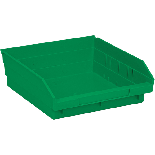Shelf Bins, 11-1/8" W x 4" H x 11-5/8" D, Green, 30 lbs. Capacity Meunier Outillage Industriel
